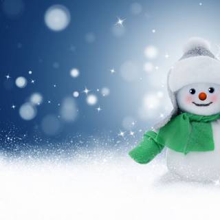Happy New Year snowman wallpaper