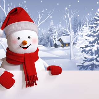 Happy New Year snowman wallpaper