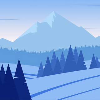 Winter minimalist ultrawide wallpaper