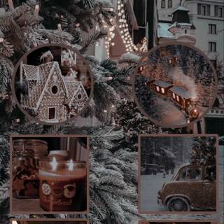 Dark winter Christmas wallpaper