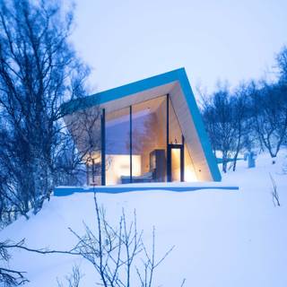 Winter minimalist ultrawide wallpaper