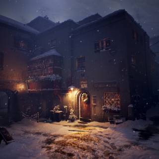 Dark winter Christmas wallpaper