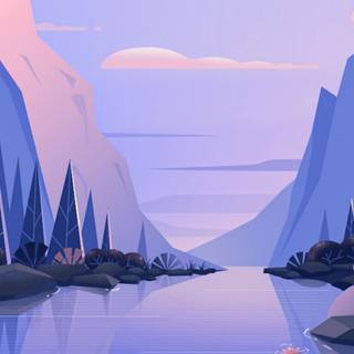 Winter minimalist ultrawide wallpaper