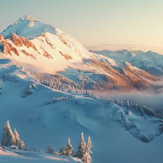 Winter minimalist ultrawide wallpaper