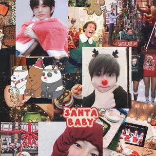 Stray Kids Christmas phone wallpaper