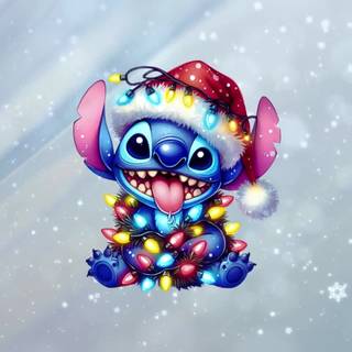 Stitch Christmas PC wallpaper
