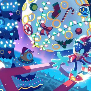 Sonic Merry Christmas wallpaper