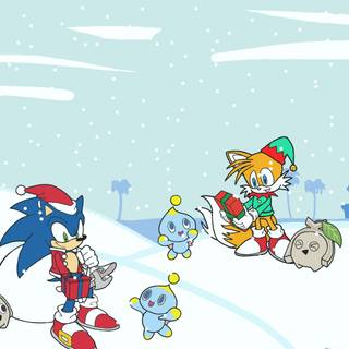 Sonic Merry Christmas wallpaper