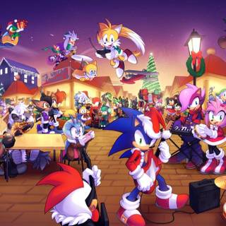 Sonic Merry Christmas wallpaper