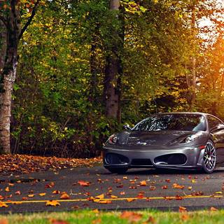 Sports car autumn wallpaper