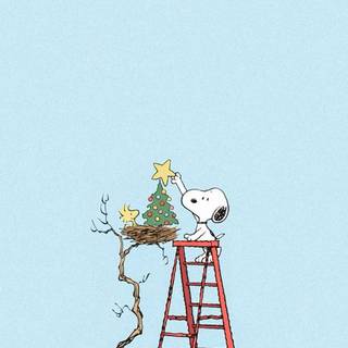 Snoopy Christmas phone wallpaper