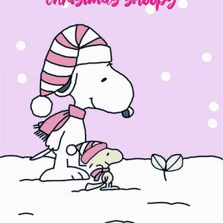 Snoopy Christmas phone wallpaper