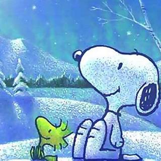 Cute winter Snoopy wallpaper
