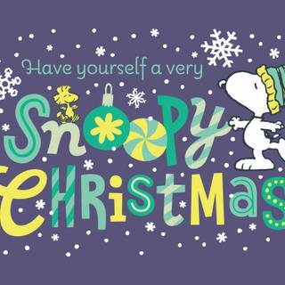 Snoopy desktop Christmas wallpaper