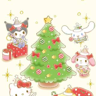 Sanrio Christmas phone wallpaper