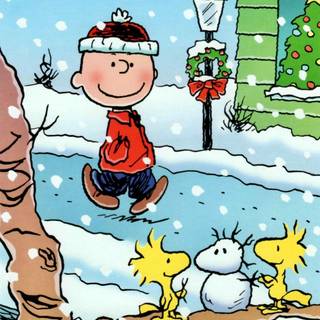 Snoopy Christmas phone wallpaper