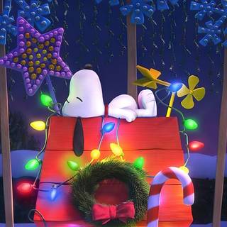 Snoopy Christmas iPad wallpaper