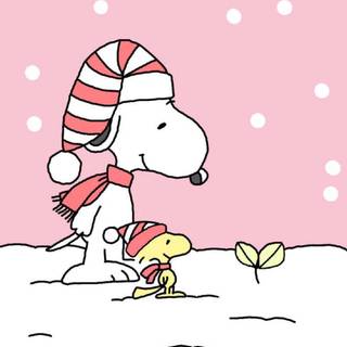 Snoopy Christmas iPad wallpaper