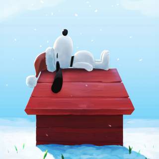 Snoopy Christmas iPad wallpaper