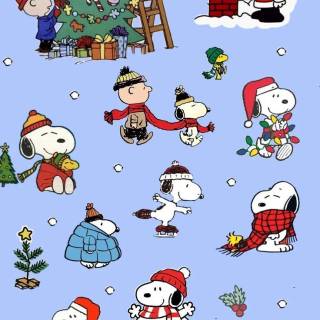 Snoopy Christmas iPad wallpaper