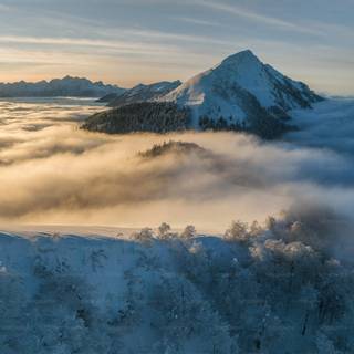 Laptop dark blue winter wallpaper