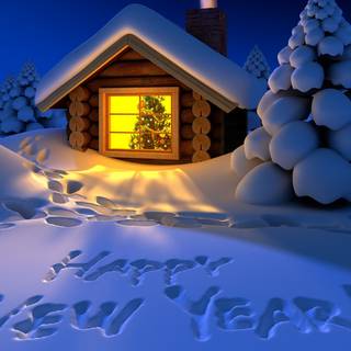 New Year minimalistic wallpaper