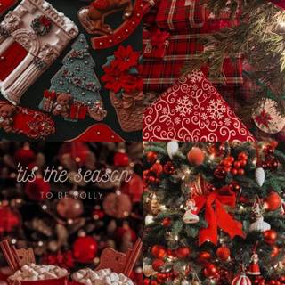 Red Christmas iPhone wallpaper