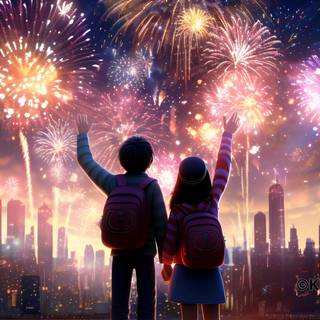 New Year pink laptop wallpaper