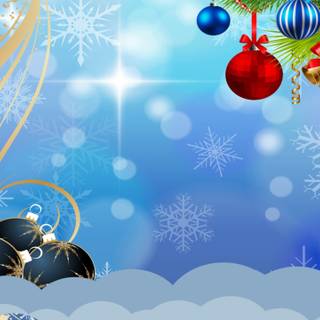 Red blue Christmas wallpaper