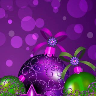Purple Christmas iPhone wallpaper