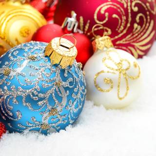 Red blue Christmas wallpaper