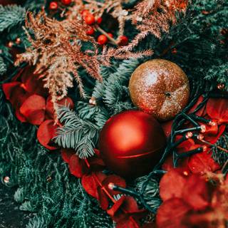 Red Christmas 4k wallpaper