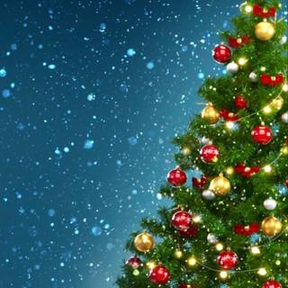 Red blue Christmas wallpaper