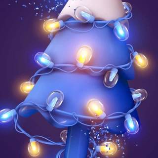 Purple Christmas iPhone wallpaper