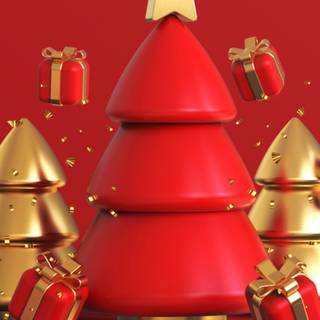 Red Christmas iPhone wallpaper