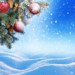 Red blue Christmas wallpaper