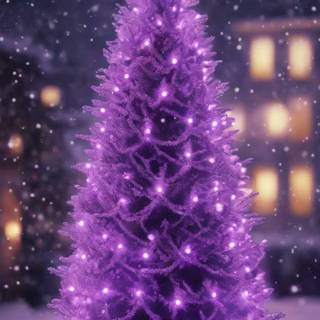 Purple aesthetic Christmas wallpaper