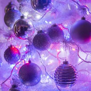 Purple aesthetic Christmas wallpaper