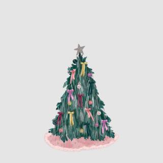 Preppy Christmas trees wallpaper
