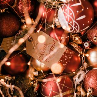 Red Christmas iPhone wallpaper