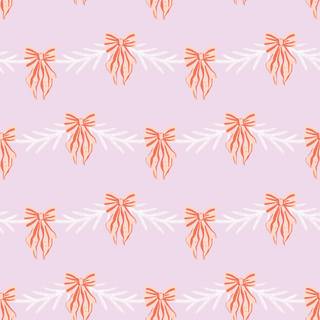 Pink Christmas bow wallpaper