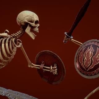 Skeleton warrior wallpaper