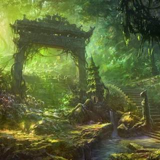 Green magic wallpaper