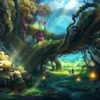 Green magic wallpaper