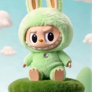 Green Labubu wallpaper