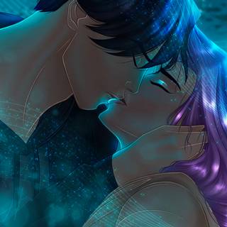 Rumi and Jinu kissing wallpaper