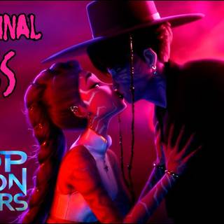 Rumi and Jinu kissing wallpaper