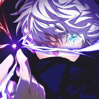 Gojo glowing eyes wallpaper