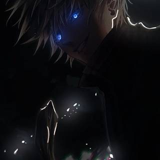 Gojo glowing eyes wallpaper