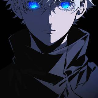 Gojo glowing eyes wallpaper